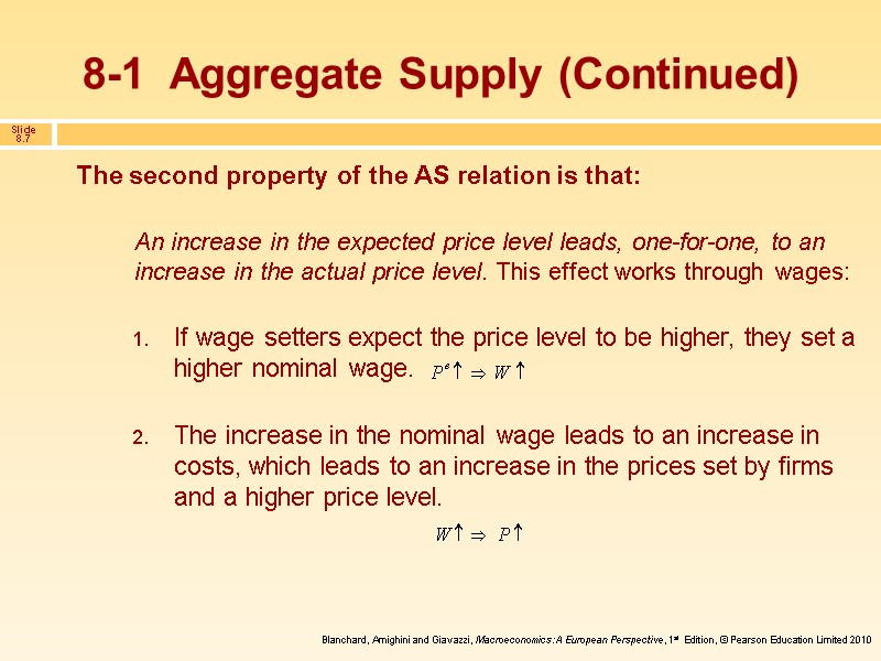 The second property of the AS relation is that:   An increase in